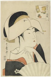 Portrait de Tomimoto Toyohina, 1795-1796
